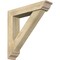 Ekena Millwork Traditional Traditional Rough Sawn Bracket w/ Offset Brace, Douglas Fir, 6"W x 28"D x 28"H BKT0604X28X28TRA01RDF - alternate 1